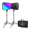 Súprava Neewer RGB168 RGB LED, dve lampy 60W 2500-8500K B09P4NDP1N