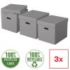 Esselte Home, set 3 ks, velikost L, šedá 628287
