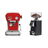 Ascaso Dream ONE, Love Red + Eureka Mignon Specialita Smart, CR black
