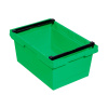 Univerzálné stohovatelné nádoby classic-line D, s madlami, 600 x 400 x 273 mm, zelené, BJ = 3 kusy