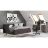 Ourbaby 36081-0 Folding bed HELIOS - grey 200x80 cm 200x160 sivá