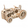 RoboTime 3D drevené mechanické puzzle Traktor RoboTime
