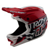 Troy Lee Designs PRILBA TLD D4 POLYACRALITE MIPS FIFTY-50 WHITE/RED Veľkosť: XL