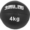 Gorilla Sports Kožený medicinbal, 4 kg, čierny