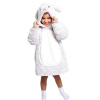 Cozy Noxxiez CH321 Králik hrejivá televízna mikinová deka s kapucňou