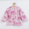 Dojčenský kabátik Baby Service Slony sivý Farba: Ružová, Veľkosť: 74 (6-9m)