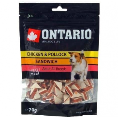 Ontario pochúťka Chicken Jerky Sandwich (70 g)