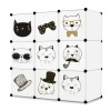 Modulačná skriňa/regál na hračky Cats - biela