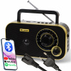KUCHYNSKÉ RÁDIO SIEŤOVÉ/BATÉRIOVÉ FM AM BLUETOOTH BLOW RA12 ČIERNO-ZLATÉ