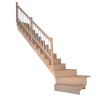 StarWood Schody Lindos dubové ľavé 80cm uzavreté drev. nerez. zábradlie