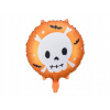 PartyDeco Fóliový balón Lebka 45 cm