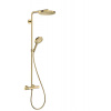 HansGrohe Raindance Select S - Sprchový set Showerpipe s termostatom, 1jet, leštený vzhľad zlata 27633990