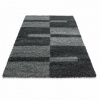 Vopi Kusový koberec Gala shaggy 2505 grey (Varianta: Kruh 160 cm průměr)