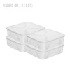 Sada 4 kusov úložných boxov s vekom, Rotho LONA, 42 x 35 x 11 (12 l)