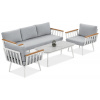 Furrore STELLA CAFFE 3+1 záhradná sedacia súprava, biela 004549