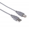 PremiumCord Kabel USB 2.0, A-B, 3m, šedý ku2ab3