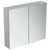 Ideal Standard Mirror&Light - Zrkadlová skrinka 80x70 cm, hliník T3591AL