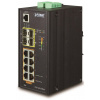 Planet IGS-5225-8P4S priemyselný L3 switch, 8x1Gb, 4x1Gb SFP, 8x PoE 802.3at 240W, dual 48-54VDC, -40~75°C, IP30