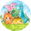 CUKROVÁ TLAČ jedlý obrázok na tortu Cukrová hmota DINOSAURY JURASSIC PARK SADA
