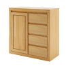 Drewmax Komoda KD411, 90x90x41, buk (Barva dřeva: Bělená)