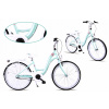 Junior bicykel - Junior 24 Kands Bike Olivia Miętowo-Biała 2022 (Junior 24 Kands Bike Olivia Miętowo-Biała 2022)