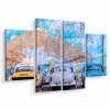 3D obraz 4 ks Retro Cars Havana 200x150 (3D obraz 4 ks Retro Cars Havana 200x150)