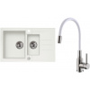 Set Alveus (drez Rock 70 White 11 + batéria Mintas Biela/Kefovaná oceľ) SETA25305