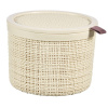 Curver Košík Curver® JUTE ROUND, 2L, béžový, 17x13 cm, s vekom