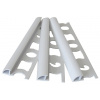 Lišta - profil ukončovacia - rohová oblá PVC profil 6mm/2,5m biela