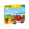 Playmobil - 1.2.3 Hasičské auto s rebríkom 6967