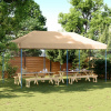 vidaXL Skladací pop-up párty stan béžový 580x292x315 cm - Béžová - 42960-184440