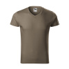 Tričko pánske MALFINI® Slim Fit V-neck 146 army veľ. XL