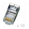 DATACOM Plug STP CAT5E 8p8c- RJ45 drát (10ks) 4126