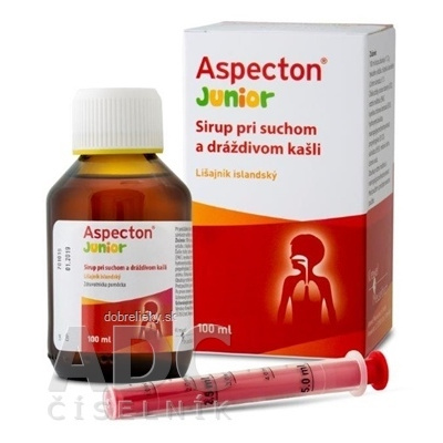 Aspecton Junior sirup pri suchom a dráždivom kašli s islandským lišajníkom 1x100 ml