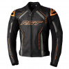 RST 102977 S1 CE MENS LEATHER JACKET čierna/ref. oranžová veľ.46