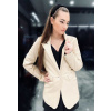Max Original Leather Dámske kožené sako TW21-L013 cream (L 46-48) - Cream - L
