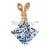 Plyšový zajačik na maznanie Bunny Navy Boh'aime Doudou et Compagnie modrý 12 cm v darčekovom balení od 0 mes