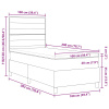 vidaXL Pružinová posteľ s matracom a LED taupe 100x200 cm tkanina - Grey - 263337-279977