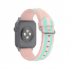 AppleKing silikónový remienok s prúžkami pre Apple Watch Ultra 49mm / 46mm / 45mm / 44mm / 42mm - ružovo-tyrkysový - možnosť vrátiť tovar ZADARMO do 30tich dní