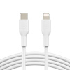 BELKIN kábel USB - C - Lightning, 1m, biely CAA003bt1MWH