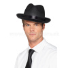 Klobúk - FEDORA - GANGSTER - čierny, pánsky, klobúková plsť