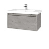 Dreja Kúpeľňová skrinka BONO SZZ 80 (umývadlo Harmonia) - D01 Betón / Úchytka T33 / D01 Betón