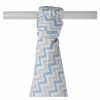 XKKO BMB Bambusová osuška Scandinavian Baby Blue Chevron, 90x100, 1ks, 8594161573746