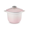 Le Creuset - Liatinový hrniec okrúhly s pokrievkou s vnútorným kameninovým vekom 18 cm/2 l - na varenie ryže ružový