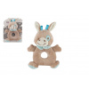 Teddies Hrkalka somárik plyšový 15x21cm na karte v sáčku 0+