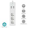Nedis WIFIP312FWT - SmartLife Prodlužovací Přívod| Wi-Fi | 3x Zásuvka typu F (CEE 7/3) / 4 x USB | 3680 W | 1.8m | Bílá WIFIP312FWT