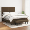 Box spring postel s matrací tmavě hnědá 140x200 cm textil Hnědá 3136680