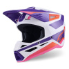 Prilba ALPINESTARS SUPERTECH S-M3 HEAT (biela/fialová/ružová) M