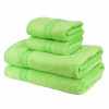 Dommio Sada bambusových ručníků více rozměrů 4 ks zelená