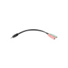 Kábel LECHPOL KPO2927 JACK 3.5 konektor 4pin/ 2x JACK 3.5 ...